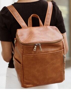 Azaria La Mere Original Vegan Leather Diaper Bag backpack Medium